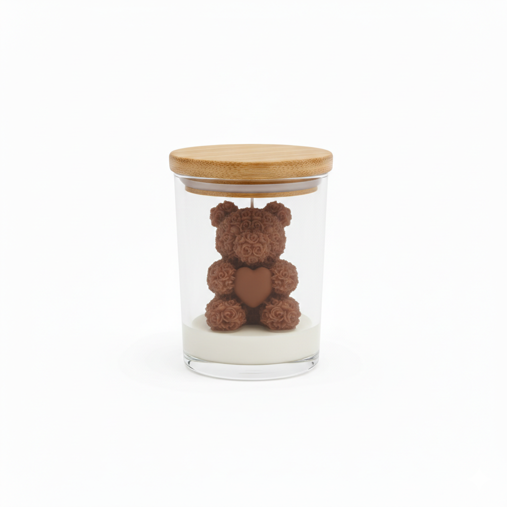 Oso Romántico en Vidrio